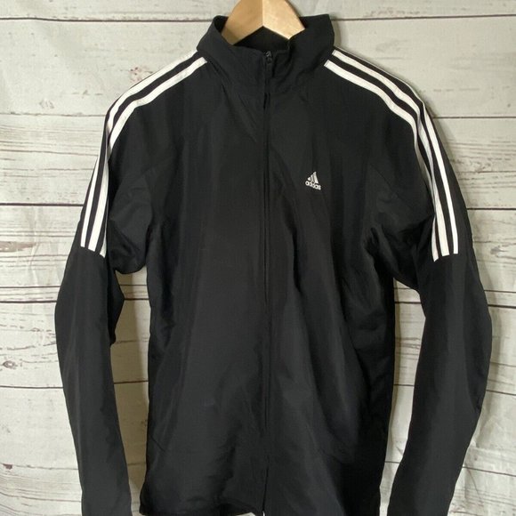 Vintage Y2K Adidas Nylon Jacket In Retro Black And White small - Picture 1 of 7